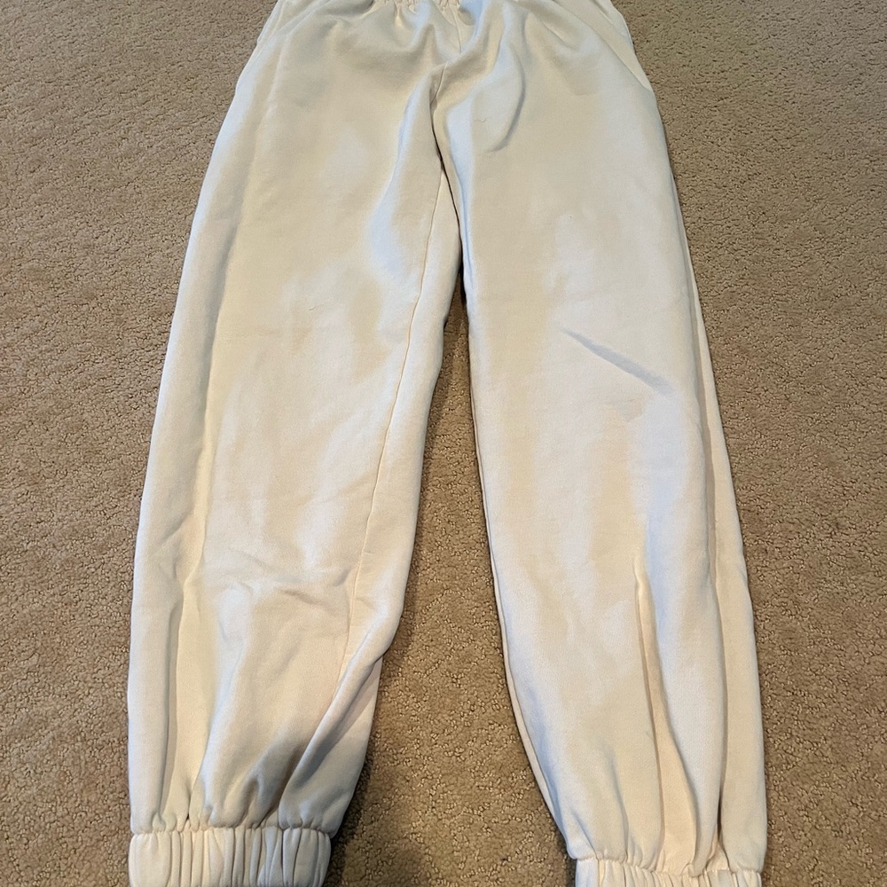 Kids Cream Jogger Pants